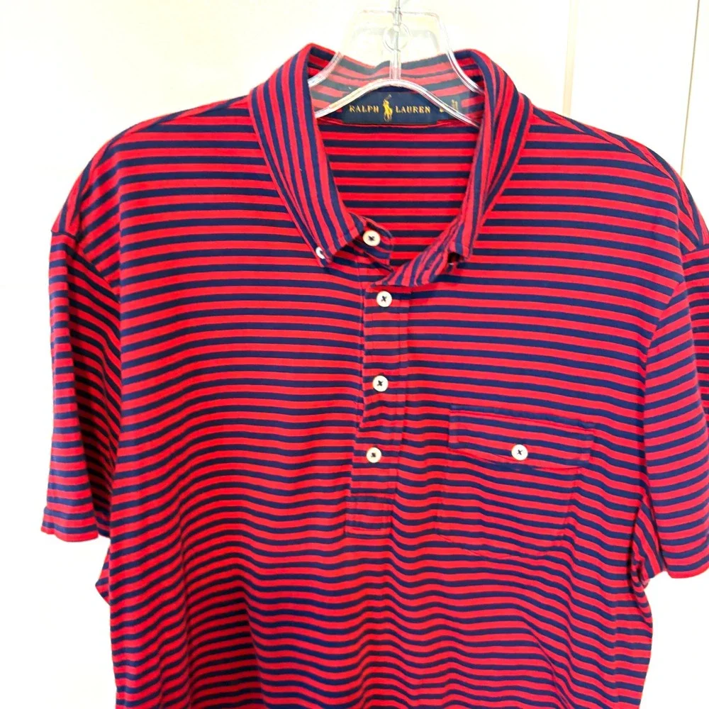 Bundle of 2 Ralph‎ Lauren Striped Polo Shirts in Size L
